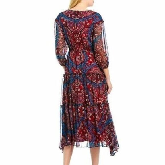 TAYLOR DRESS-PAISLEY CHIFFON-BOHO-Hippie Vibe-Size 4-NEW WITH TAGS - Picture 4 of 4